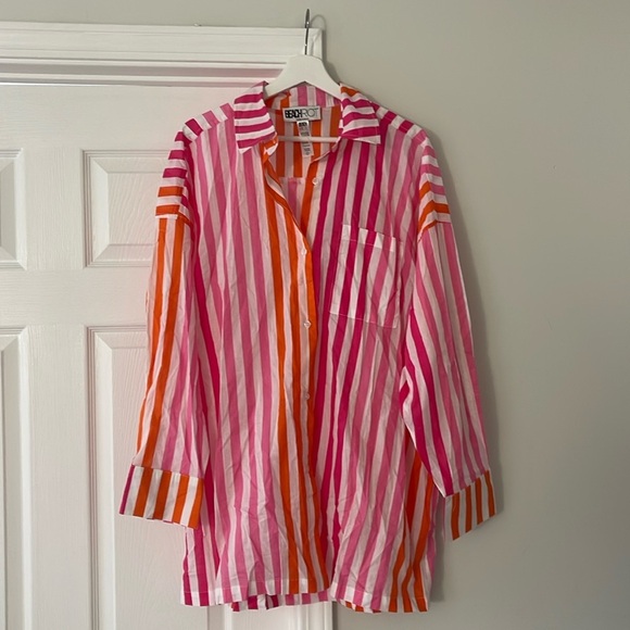 Beach Riot Alexa Striped Long Sleeve Swimsuit Coverup - Picture 2 of 4